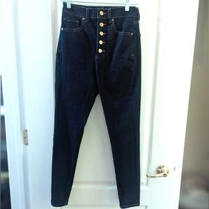 NEW Express Button Front Slim Super High Rise Jeans, 2R